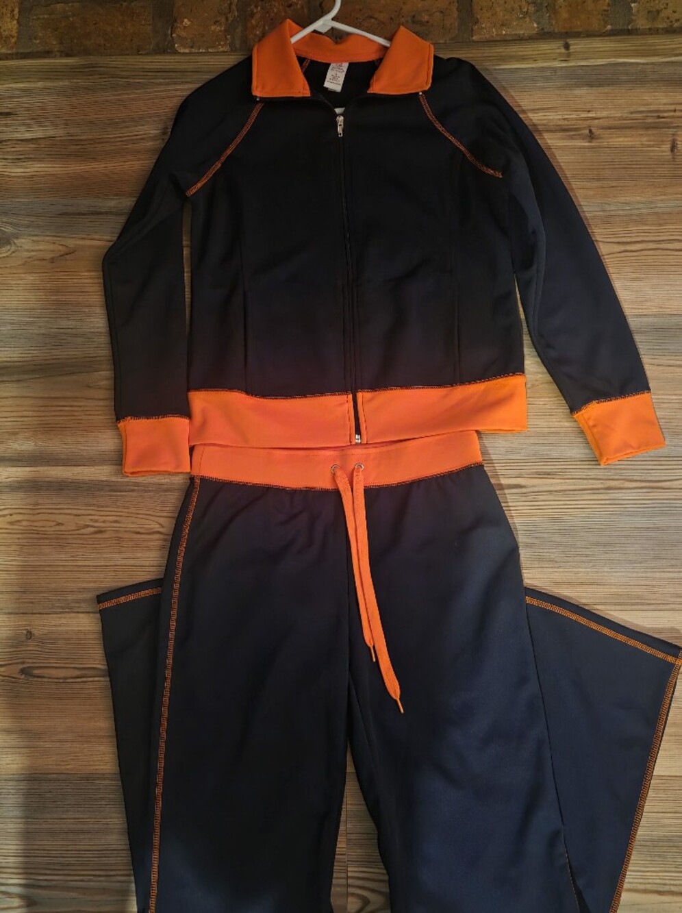 Bobbie Brooks Navy Blue and Orange Zip Hoodie
